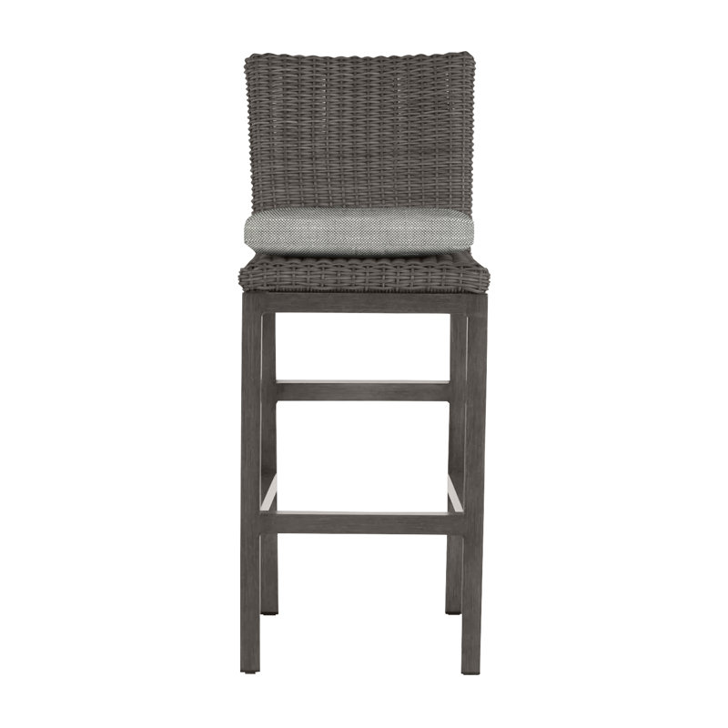 Tabouret de bar 30 po Rustic, Gris ardoise, InsideOut® Rollo ‑ lin argent, Pas de soudure