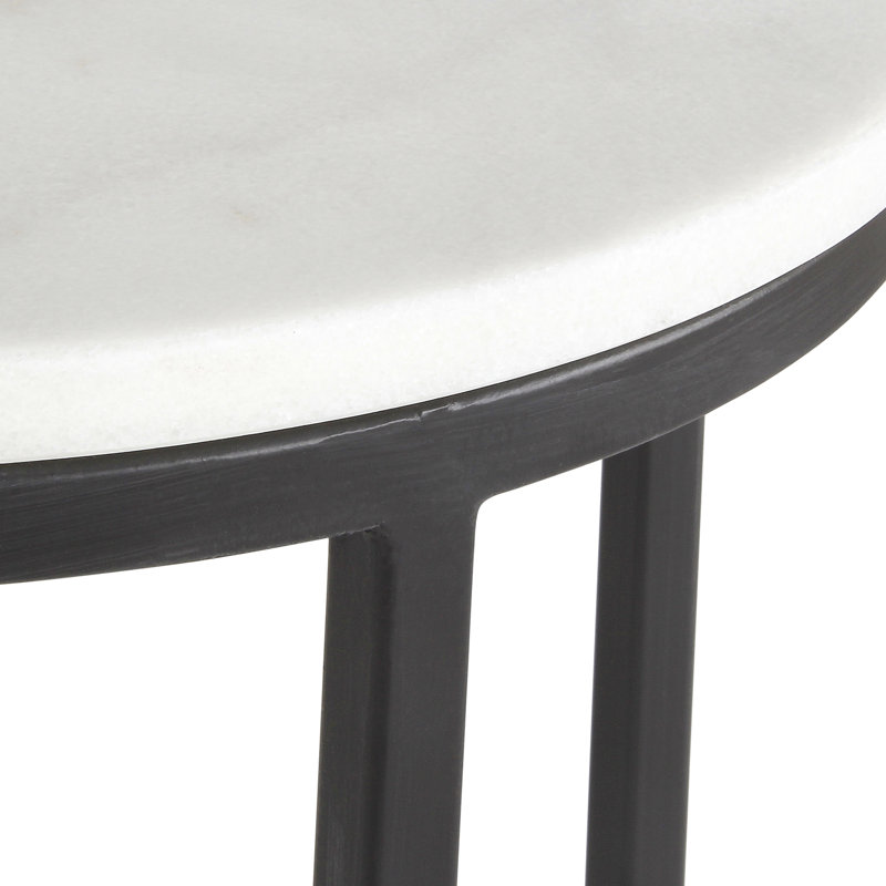 Vermont End Table, Carrera Marble