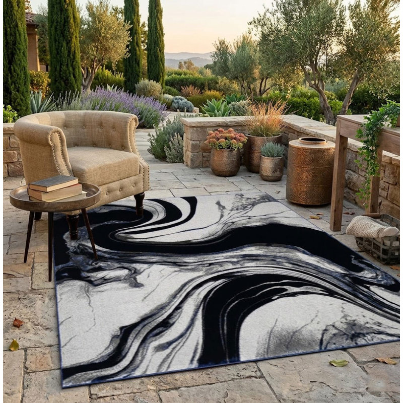 No Distressing Geometric Area Rug, Rectangle 240 x 320 cm