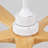 Hot Sales 52 Inch Modern Ceiling Fan With 3 Color Dimmable 5 Solide Wood Blades Remote Control Reversible DC Motor With Led Light
