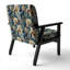 Chaise avec accoudoirs rembourrée blanche et dorée Elegant Flowers Delight