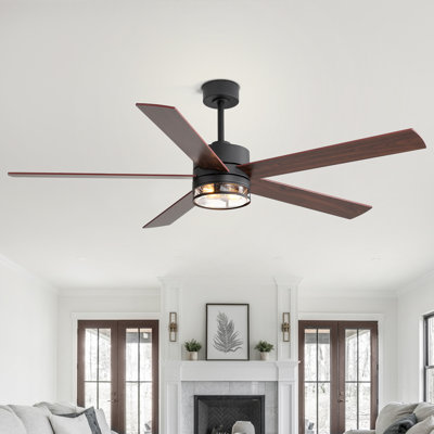 65" Ceiling Fans With Light Kit And Remote Control