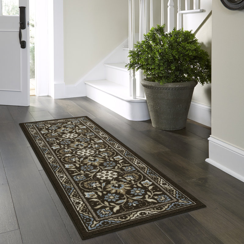 Tapis brun touffeté Albus, Tapis de couloir 2 pi x 6 pi