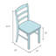 Carla Solid Wood Ladder Back Side Chair Black