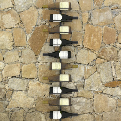 Lage Wall Wine Rack Wall Mounted Bottle Holder Storage Organizer for Pantry by Prep & Savour