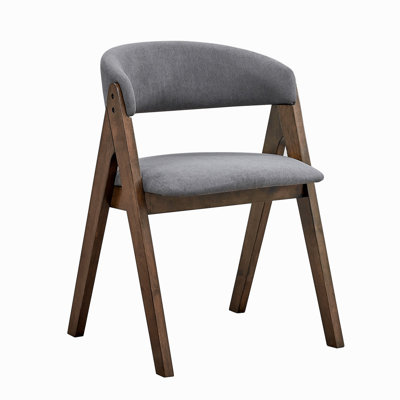 Ensemble de 2 chaises d'appoint, siège et dossier rembourrés en bois