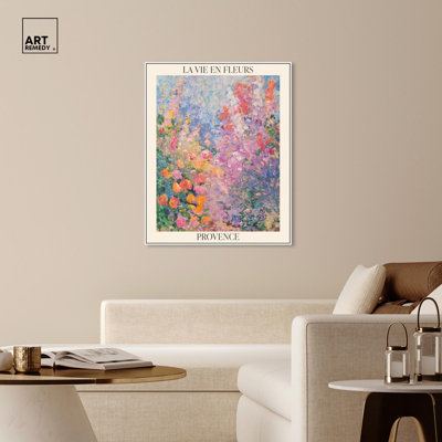 La Vie en Fleurs Monet Inspired Poster by Art Remedy