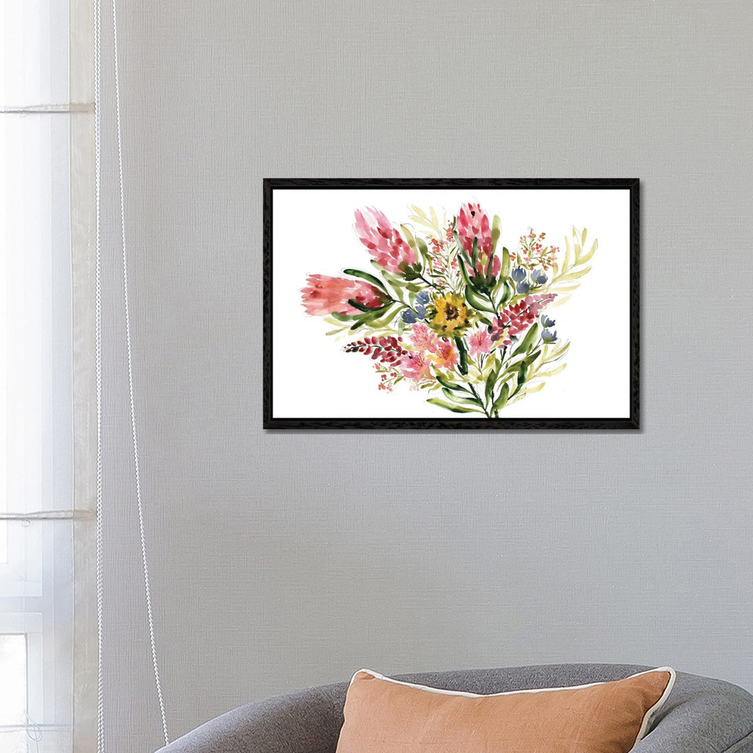 Protea Bouquet von Sara Berrenson - Galerie-verpackte Leinwand Giclée auf Leinwand