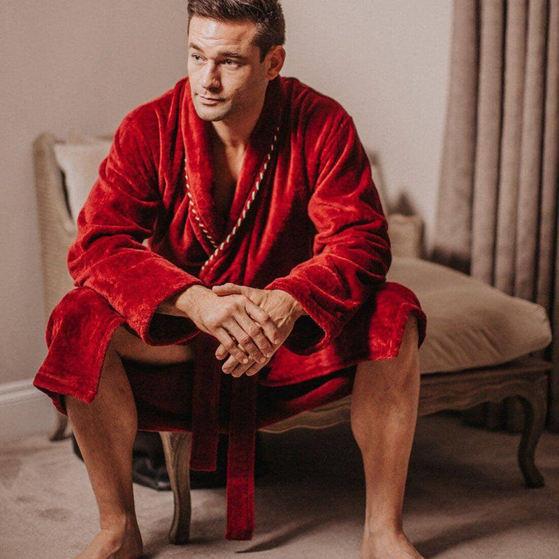 Mid-Calf Bathrobe with Pockets, M
