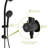 Dual Shower Head With 8 Spray Settings, Matte Black, Stainless Steel Hose & Adjustable Holder 4.7" Rain Showerhead And 8 Hand Shower, Slide Bar Group-118625397