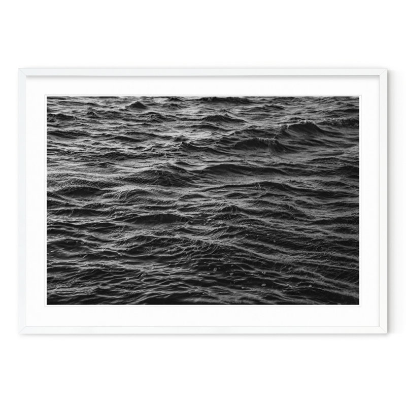 Vagues envoûtantes, H 33 po x l 47 po, Cadre blanc