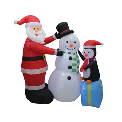 A Holiday Company 6' Tall Inflatable Christmas Penguin Snowman Lawn Decoration -  Seasonal Creations, CH19070-180