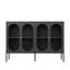 Armoire d'appoint en métal avec portes en verre l 47,2 po.