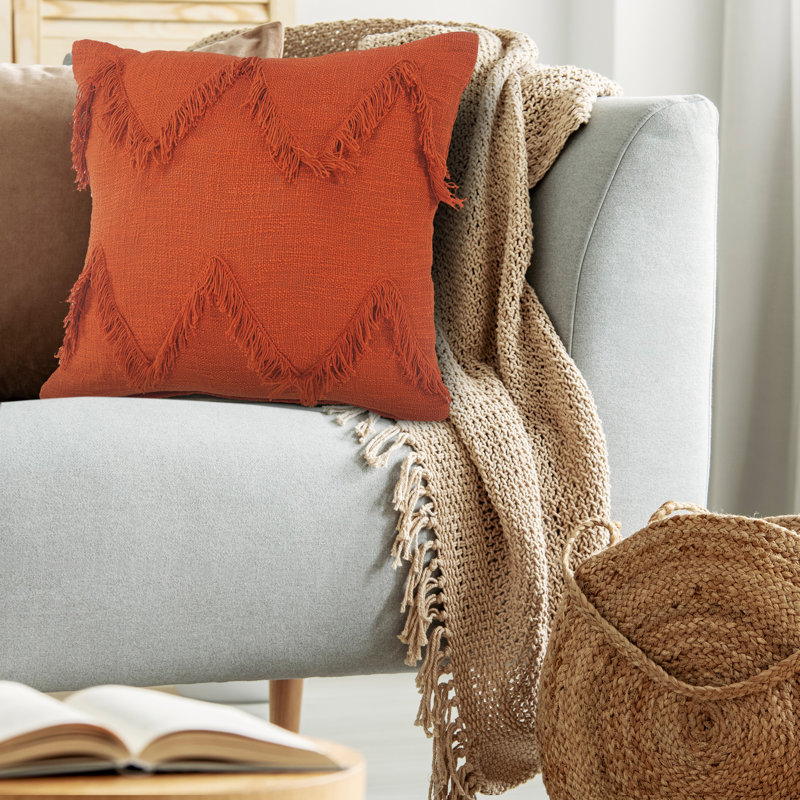 Coussin Boho, Carré 20 po, polyester
