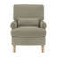 Fauteuil d'appoint rembourré Rickon, avec accoudoirs arrondis et coussin lombaire, pour salon, chambre à coucher ou bureau à domicile-129513836