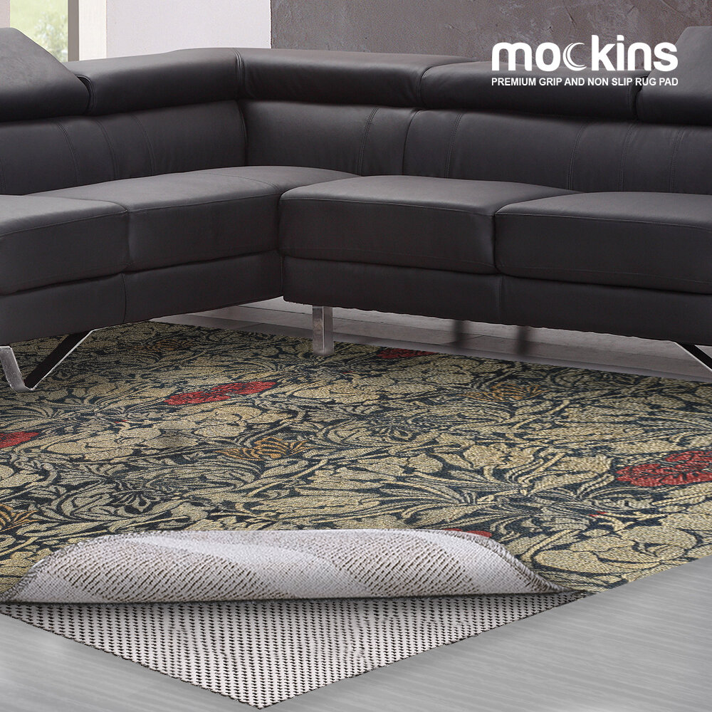 Mockins Premium Grip and Non Slip Rug Pad 5 x 7 Feet Area Rug Pad | Keeps Your Rugs in Place and Safe on Any Hard Floor or Hard