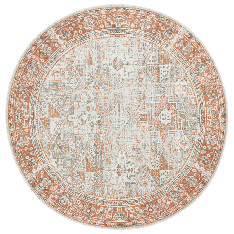 Tapis Alisha avec envers antidérapant, Rond 6 pi