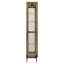 Vitrine Ansel Curio, base en fer, porte verrouillable coulissante dans les deux sens, éclairage DEL