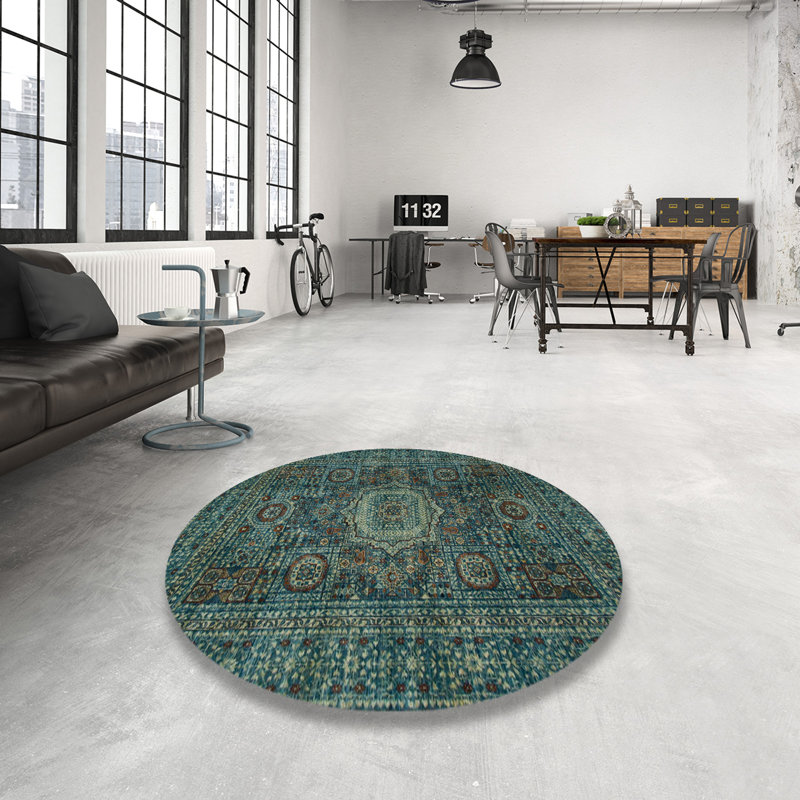 Abstract Indoor Rug, Round 5'