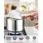 Éclateur à maïs soufflé avec manivelle Cook N Home, pot à maïs soufflé en acier inoxydable de 6 pintes, argent