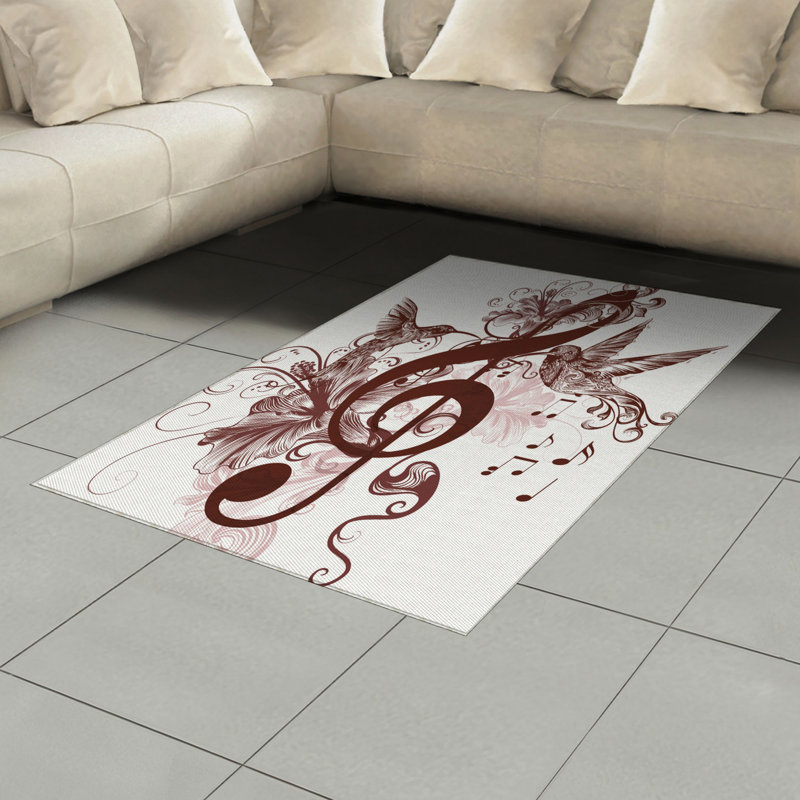 Tapis décoratif en fibre de polyester à haute densité, Rectangle— 4 pi x 5 pi 8 po