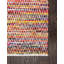 Tapis rouge / jaune / blanc en coton tissé à plat à la main Drakeford-252157701