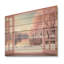«Pink Winter Window By The Lake» - Paysage d'hiver sur bois-1289691809