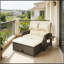 Wicker Outdoor Daybed,3-in-1 Convertible Design Reclining Sofa,Rattan Daybed