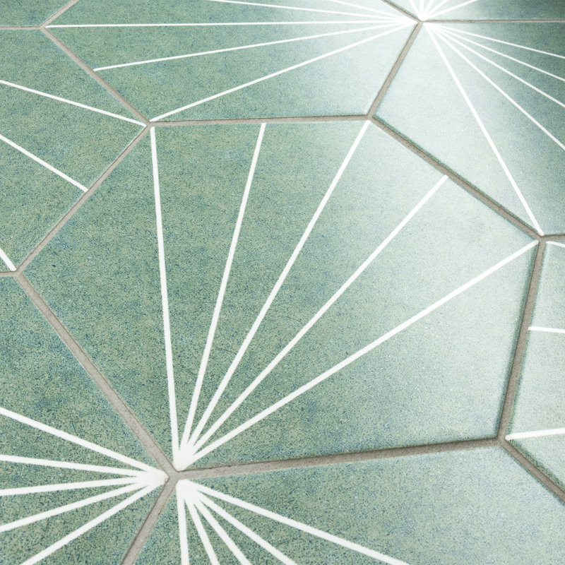 Carreau de porcelaine 9 po x 10 po Aster