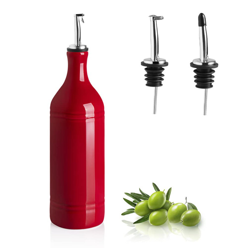 Huilier simple en céramique / vinaigrier, 24 oz