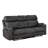 Hirah Dark Gray Microfiber Manual Recliner Sofa With Cupholder Function