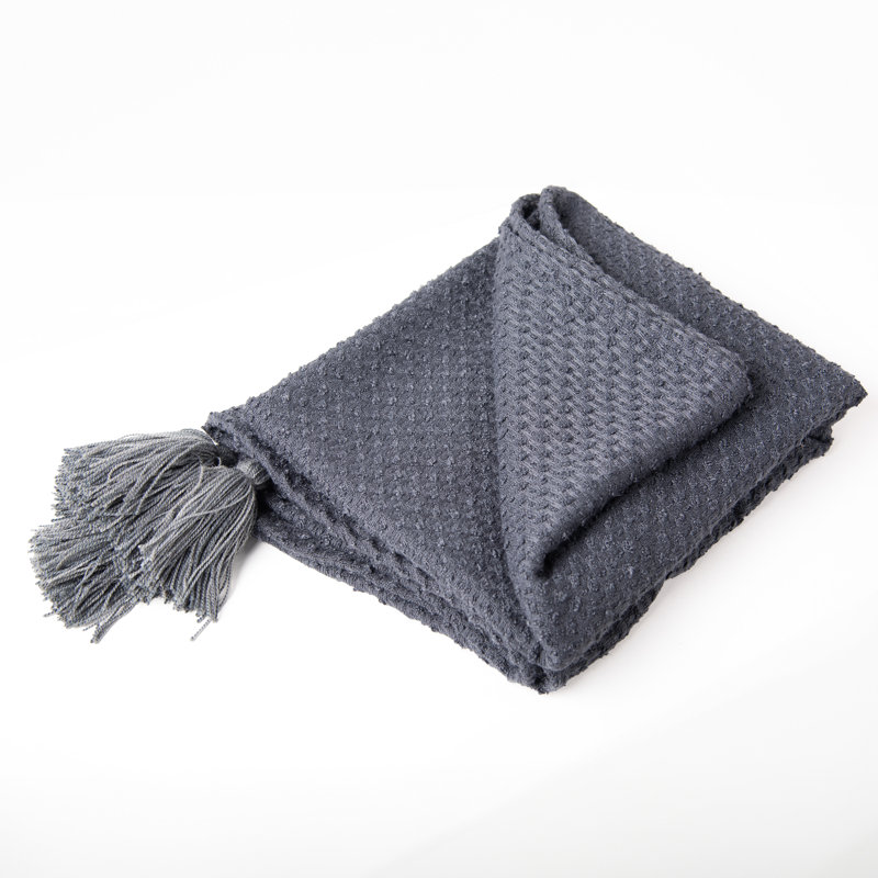 Jeté tissé , Gris
