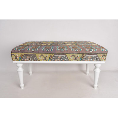 Cotton Upholstered Bench