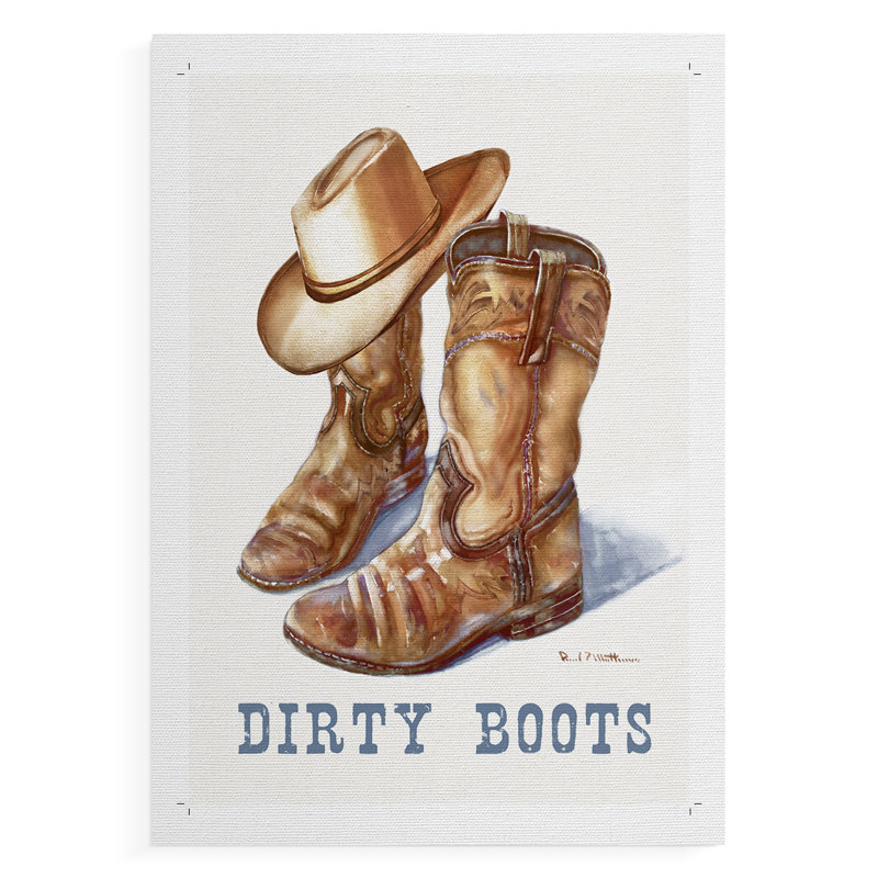 Bottes sales - Impression sur toile seulement - NON-CADRE, H 27 po x l 18 po
