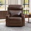 Fauteuil inclinable électrique en cuir véritable de 35,83 po avec appui-tête réglable, chargement USB et recharge sans fil-767327137