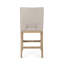 Ensemble de 2 tabourets de comptoir revêtus de tissu
