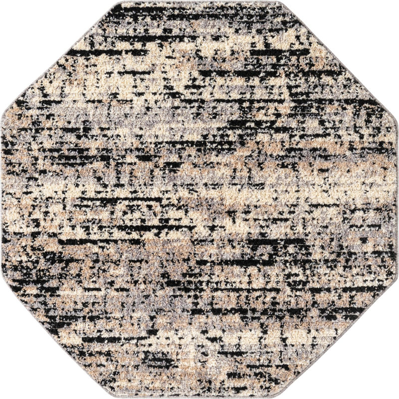 Tucson Abstract Indoor Rug, Octagon 4' x 4'