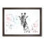 Giraffe with Paint Splashes - Picture Frame Graphic Art Print-56713247-56713243