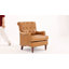 Fauteuil d'appoint capitonné en similicuir 29 po avec garniture cloutée-1067687096-1057444636