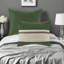 Ensemble de literie luxueux vert, simili suède polyester, style transitionnel pour le confort de la maison
