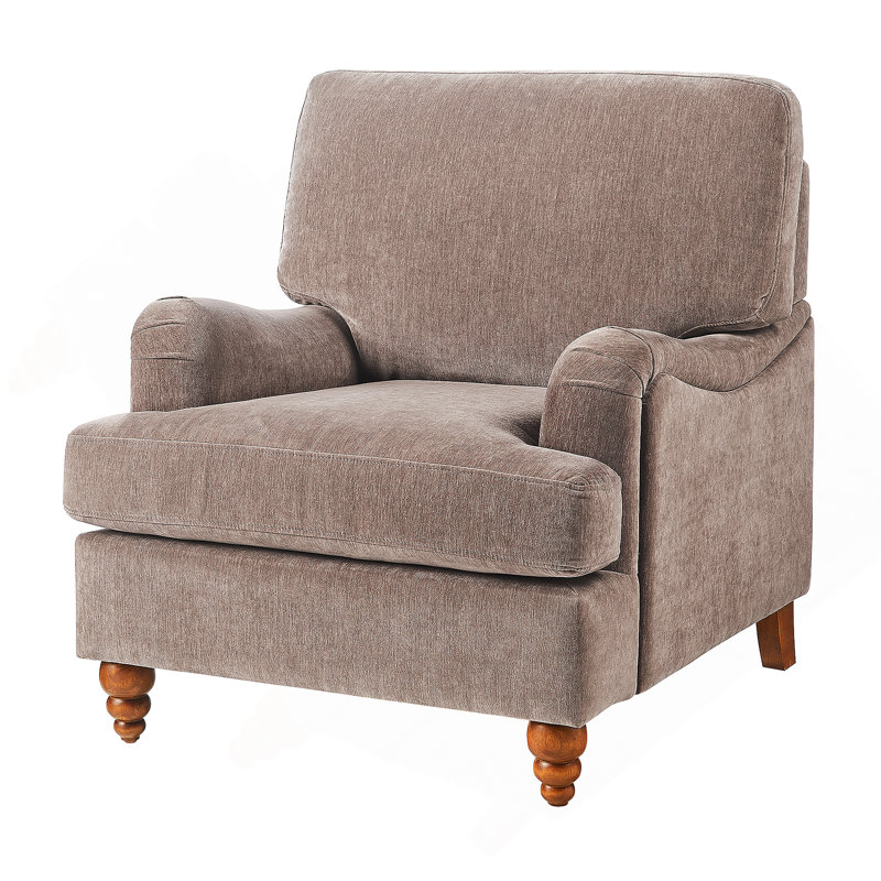 Fauteuil en tissu cacao