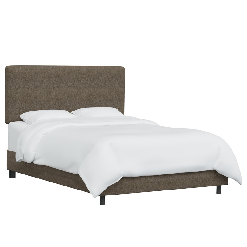 Lit tapissier Eisley, Très grand californien, Tweed Sustain® granit Milsap