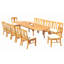 Ensemble de salle à manger 13 pièces en teck Kevon-10523376-71873414