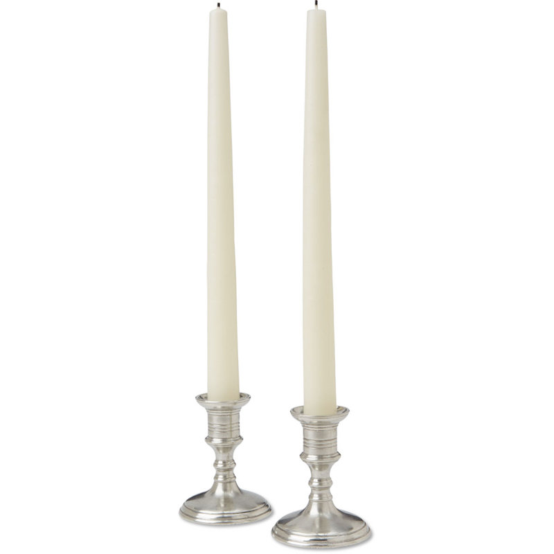Prato Handmade Pewter Taper Tabletop Candlestick