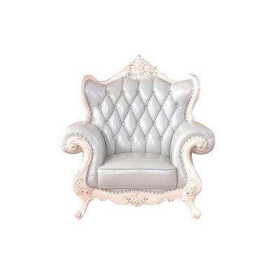 Chaise simple en cuir de style européen