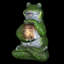 Statue de grenouille solaire avec des lucioles encastrées Kathy Ireland