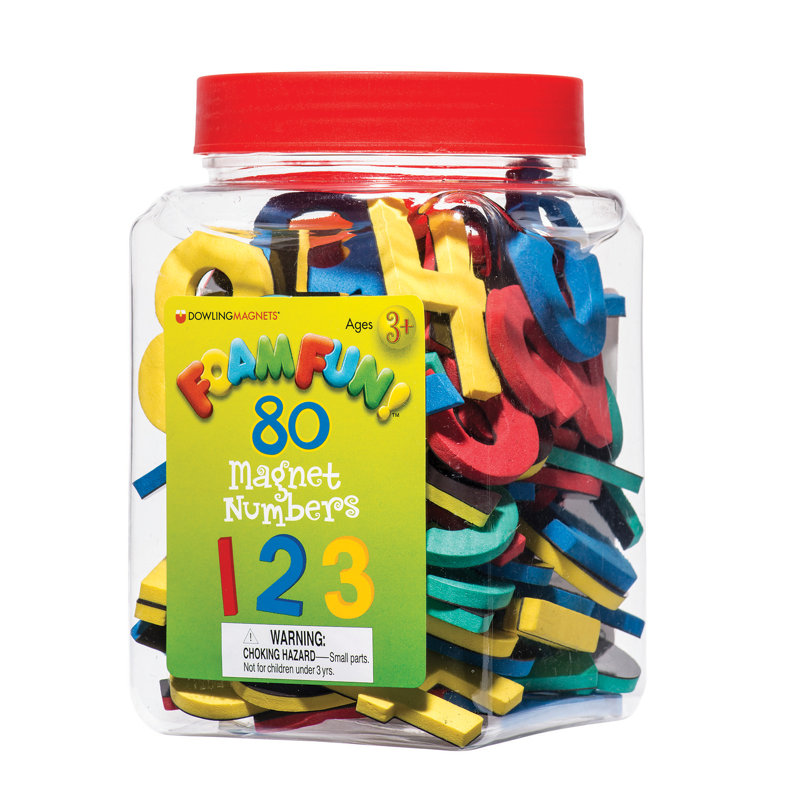 Numéros de magnet fun en mousse 80