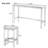 4-Piece Counter Height Dining Set with 3 Stools, MDF and Metal, Classic Gray, Rectangular, Space-Saving Design