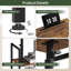 Table d'appoint pivotante à 360 ° avec plateau pivotant, table de bout à 3 niveaux pour les petits espaces, table de chevet avec rangement, canapé, salon, chambre à coucher