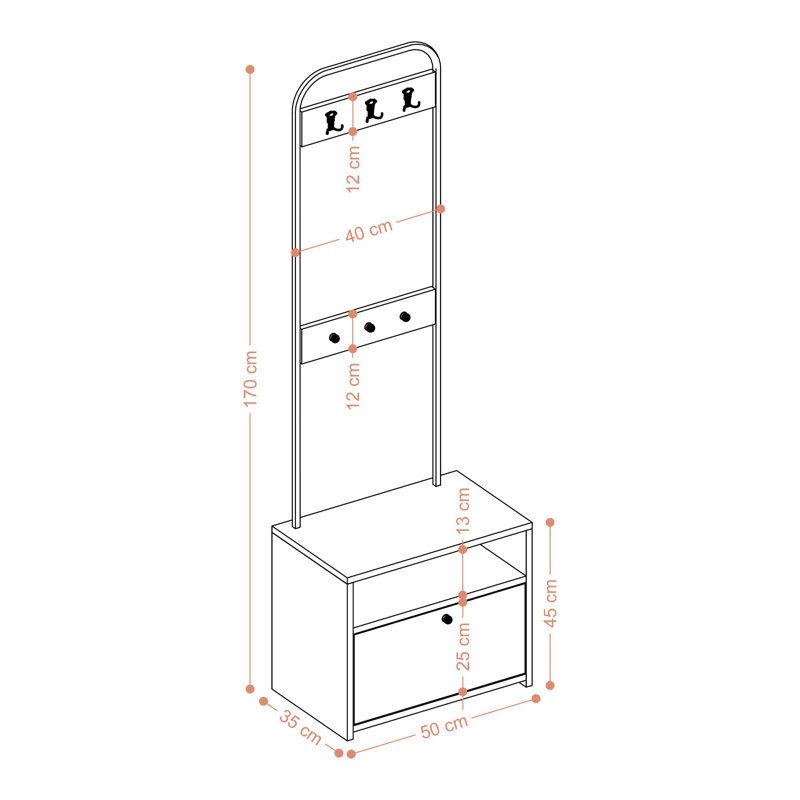 Support de couloir, Beige